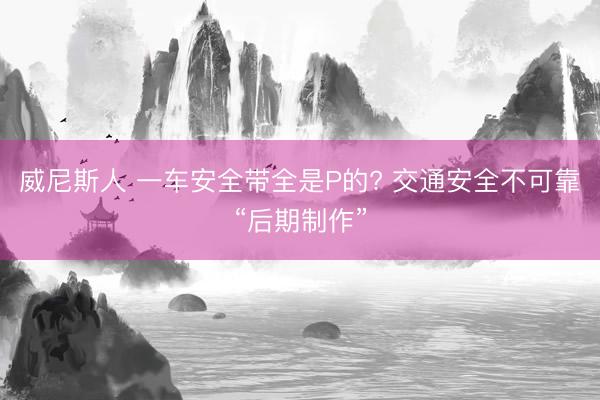 威尼斯人 一车安全带全是P的? 交通安全不可靠“后期制作”