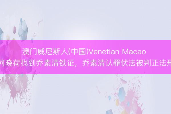 澳门威尼斯人(中国)Venetian Macao 何晓荷找到乔素清铁证，乔素清认罪伏法被判正法刑