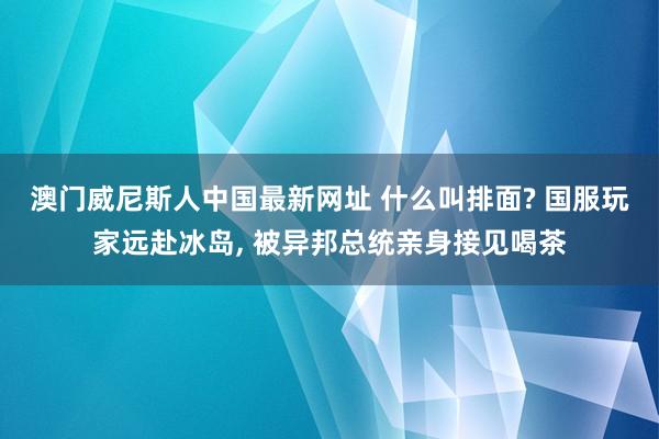 澳门威尼斯人中国最新网址 什么叫排面? 国服玩家远赴冰岛， 被异邦总统亲身接见喝茶